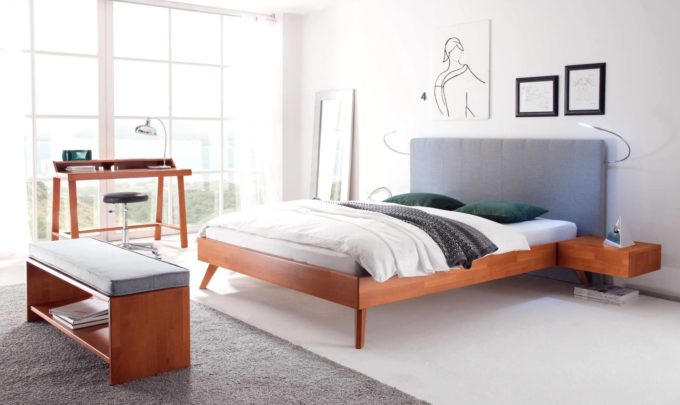 Produkt: HASENA Wood-Line Classic Leno Buche kirschbaumfarbig - Kategorie: Betten