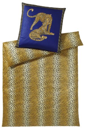 Bettwäsche Elegante Gepard Pair Design No 2352 Farbe 02 kobalt