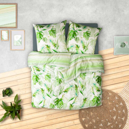 Estella Bettwäsche Design No 4756 Tropicana Farbe 530 grün